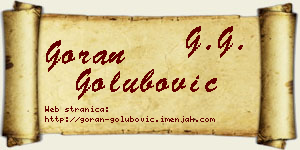 Goran Golubović vizit kartica